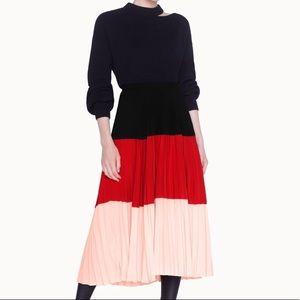 Akris Punto Tri color pleated skirt